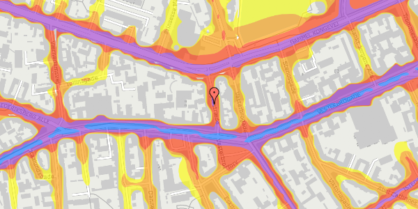 Trafikstøjkort på Bagerstræde 5, 1. th, 1617 København V