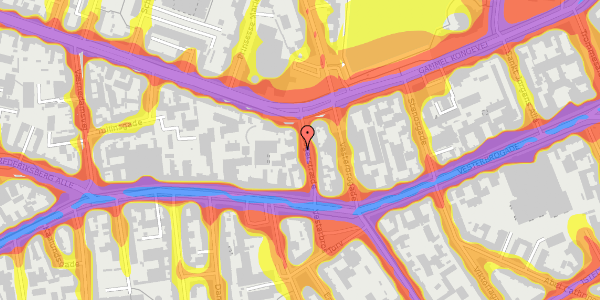 Trafikstøjkort på Bagerstræde 7, 1. th, 1617 København V