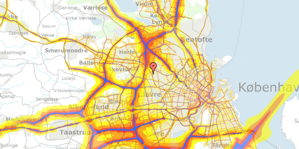 Trafikstøjkort på Bakkekammen 11, 2700 Brønshøj