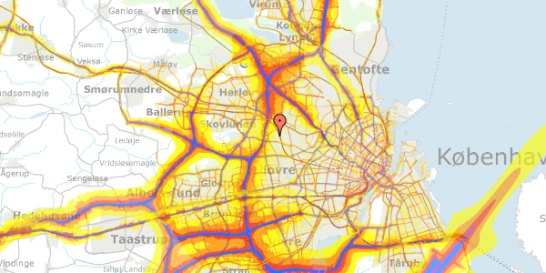 Trafikstøjkort på Bakkekammen 38, 2700 Brønshøj