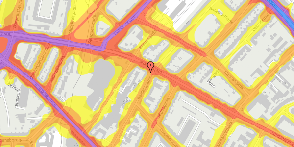 Trafikstøjkort på Baldersgade 11, st. , 2200 København N