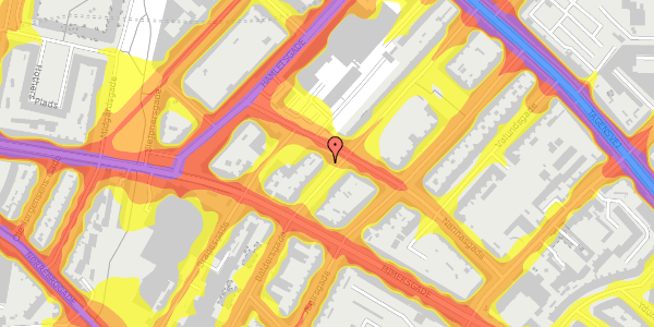 Trafikstøjkort på Baldersgade 49, 2. th, 2200 København N