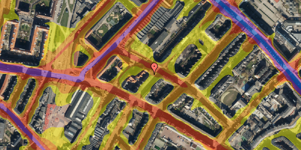 Trafikstøjkort på Baldersgade 49, 4. th, 2200 København N