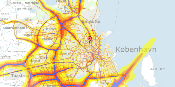 Trafikstøjkort på Baldersgade 53, 1. th, 2200 København N