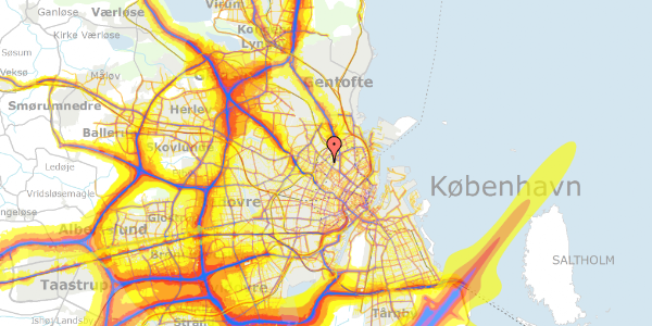 Trafikstøjkort på Baldersgade 69, 1. tv, 2200 København N