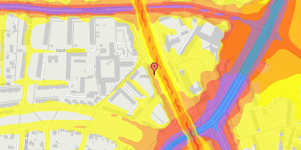 Trafikstøjkort på Banebrinken 85, 2. mf, 2400 København NV