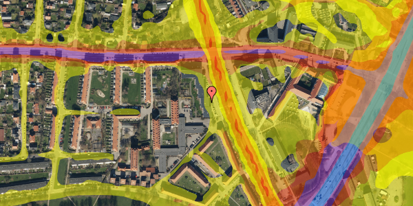 Trafikstøjkort på Banebrinken 93, 1. 21, 2400 København NV