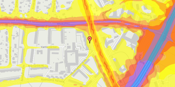 Trafikstøjkort på Banebrinken 93, 2. 25, 2400 København NV