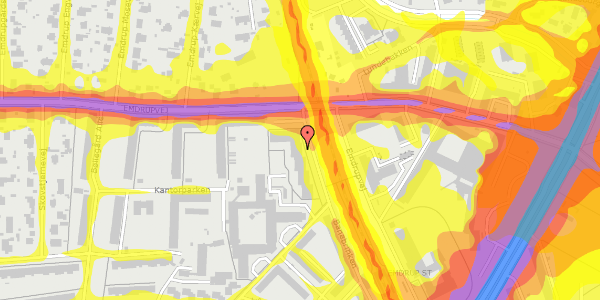 Trafikstøjkort på Banebrinken 97, st. 49, 2400 København NV