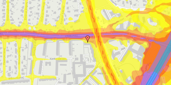 Trafikstøjkort på Banebrinken 103, st. 93, 2400 København NV