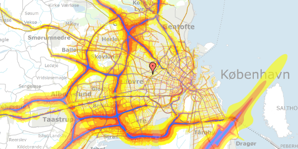 Trafikstøjkort på Bangsbovej 33, 2720 Vanløse