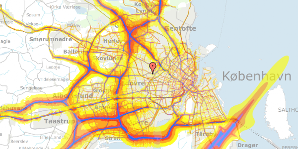 Trafikstøjkort på Bangsbovej 72, 2720 Vanløse