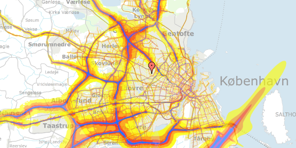 Trafikstøjkort på Basnæsvej 11, 2700 Brønshøj