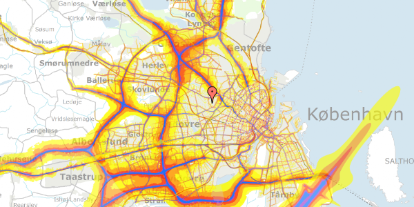 Trafikstøjkort på Basnæsvej 23, 2700 Brønshøj