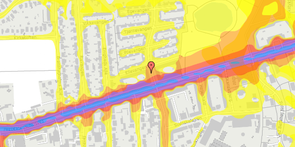 Trafikstøjkort på Bavnevangen 42, st. th, 2700 Brønshøj