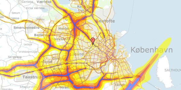 Trafikstøjkort på Bellahøjvej 34B, 2. tv, 2700 Brønshøj