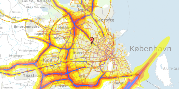 Trafikstøjkort på Bellahøjvej 44A, 1. 1, 2700 Brønshøj