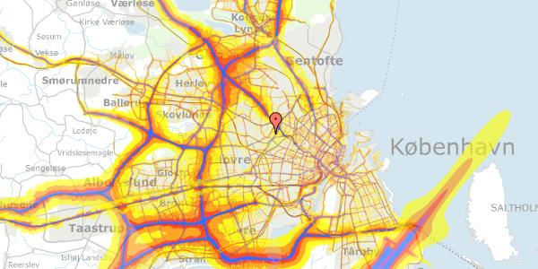 Trafikstøjkort på Bellahøjvej 44A, 3. 2, 2700 Brønshøj