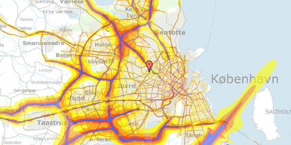 Trafikstøjkort på Bellahøjvej 46, 2700 Brønshøj