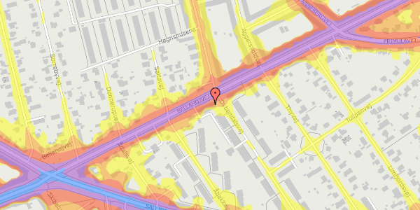 Trafikstøjkort på Bellahøjvej 141, 1. mf, 2720 Vanløse