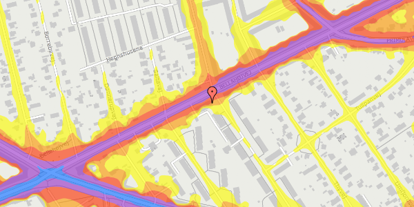 Trafikstøjkort på Bellahøjvej 141, 2. mf, 2720 Vanløse