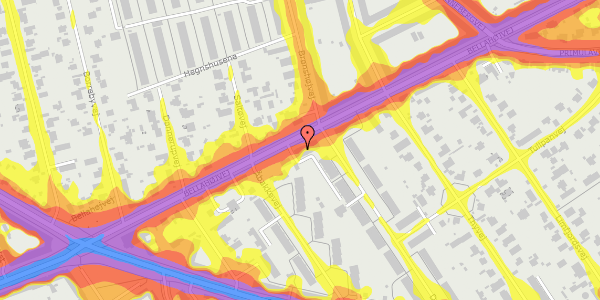 Trafikstøjkort på Bellahøjvej 143, 1. th, 2720 Vanløse