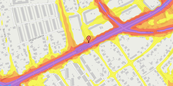 Trafikstøjkort på Bellahøjvej 144, 1. th, 2720 Vanløse