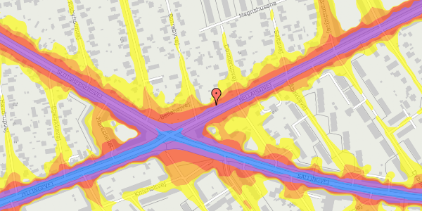 Trafikstøjkort på Bellahøjvej 172, 2720 Vanløse