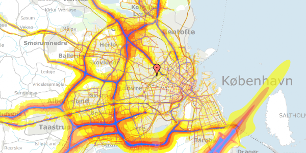 Trafikstøjkort på Bellisvej 6, 2720 Vanløse