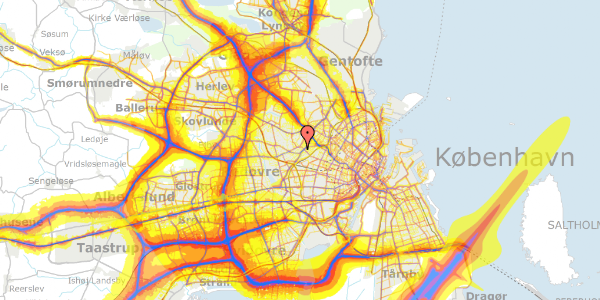 Trafikstøjkort på Bellisvej 19, 2720 Vanløse