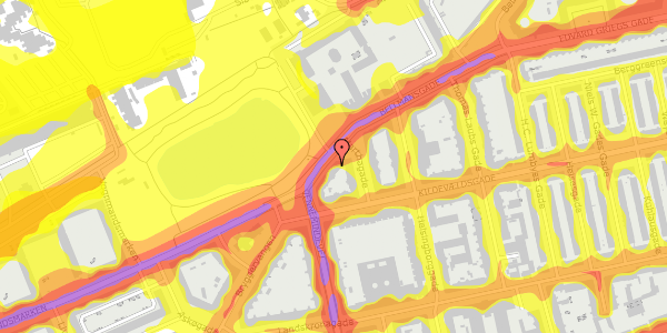 Trafikstøjkort på Bellmansgade 6, 3. , 2100 København Ø