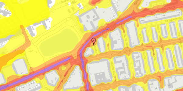 Trafikstøjkort på Bellmansgade 8, 2. th, 2100 København Ø