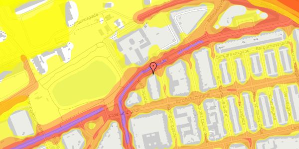 Trafikstøjkort på Bellmansgade 10, 1. th, 2100 København Ø