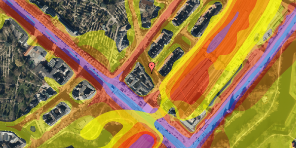 Trafikstøjkort på Bergensgade 3, 4. th, 2100 København Ø