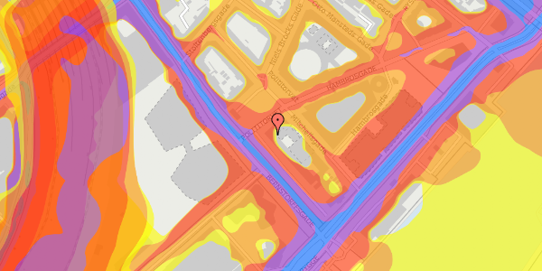 Trafikstøjkort på Bernstorffsgade 27, 4. th, 1577 København V