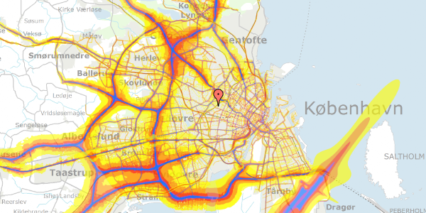 Trafikstøjkort på A.F. Beyers Vej 5B, 1. th, 2720 Vanløse