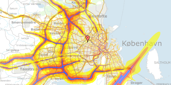 Trafikstøjkort på A.F. Beyers Vej 6, 1. th, 2720 Vanløse