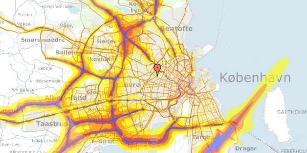 Trafikstøjkort på A.F. Beyers Vej 13, 1. th, 2720 Vanløse