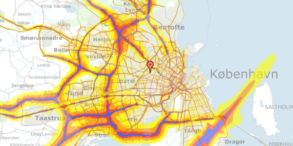 Trafikstøjkort på A.F. Beyers Vej 20B, 4. th, 2720 Vanløse