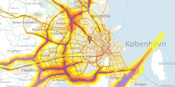 Trafikstøjkort på A.F. Beyers Vej 23, 1. tv, 2720 Vanløse