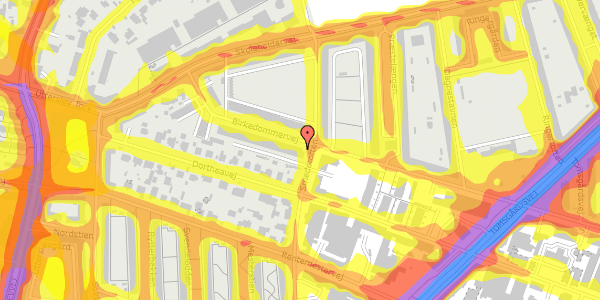 Trafikstøjkort på Birkedommervej 65, kl. , 2400 København NV