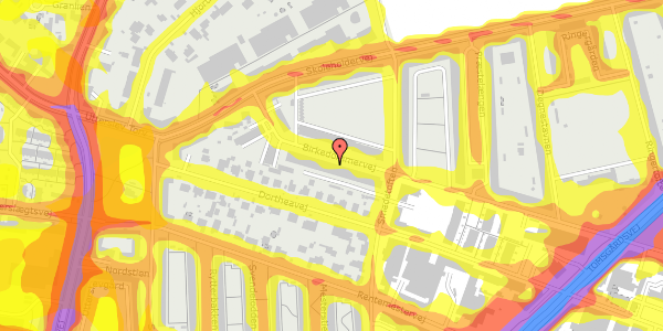 Trafikstøjkort på Birkedommervej 75, st. th, 2400 København NV