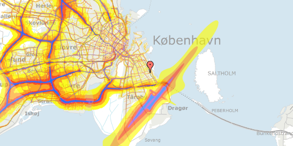 Trafikstøjkort på Birmavej 46, 2300 København S