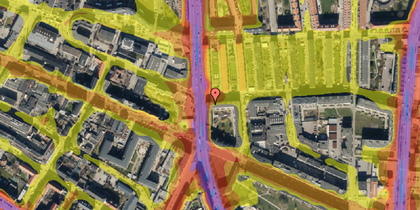 Trafikstøjkort på Bisiddervej 2, st. 16, 2400 København NV