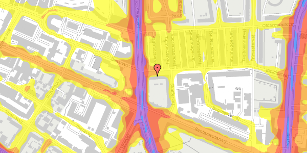 Trafikstøjkort på Bisiddervej 4, kl. , 2400 København NV