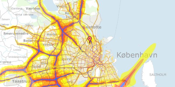 Trafikstøjkort på Bispebjerg Bakke 18G, st. tv, 2400 København NV