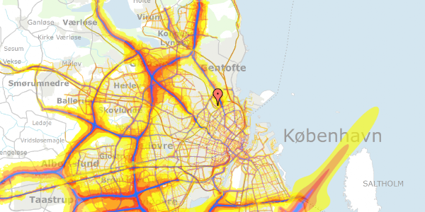 Trafikstøjkort på Bispebjerg Bakke 22C, st. th, 2400 København NV