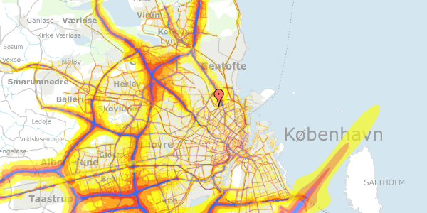 Trafikstøjkort på Bispebjerg Bakke 26C, st. th, 2400 København NV