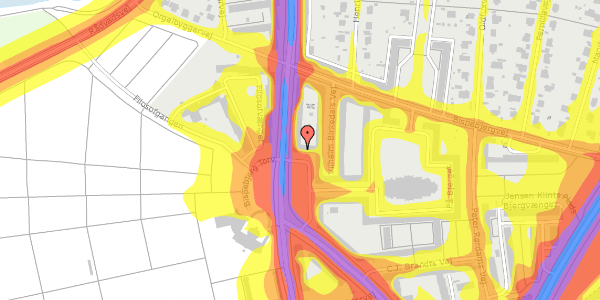 Trafikstøjkort på Bispebjerg Torv 16, 1. , 2400 København NV