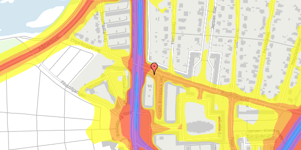 Trafikstøjkort på Bispebjergvej 71, st. th, 2400 København NV